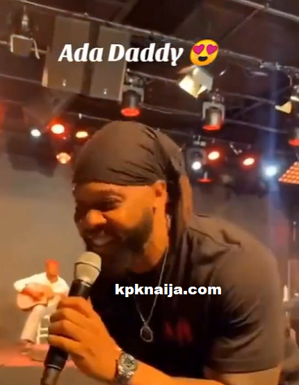 Heartmelting Video: Singer Flavour Serenades Daughter in Sweet Rehearsal Moment
