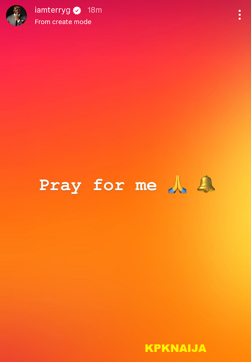 Nigerian Singer Terry G Sparks Concern Following Cryptic Instagram Post