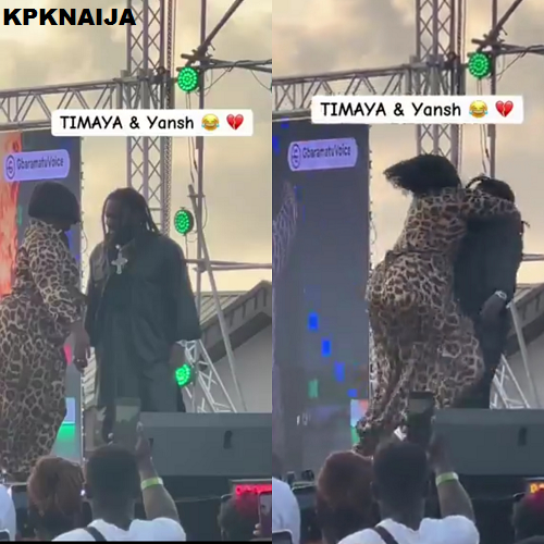 Viral Moment: Timaya Experiences Stage Mishap During Energetic Performance